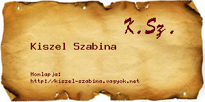 Kiszel Szabina névjegykártya