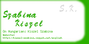 szabina kiszel business card